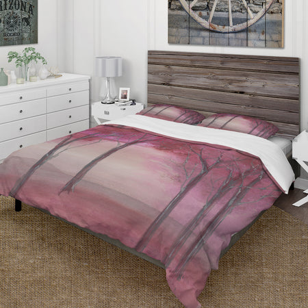 Pink Forest - Cottage Duvet Cover Set