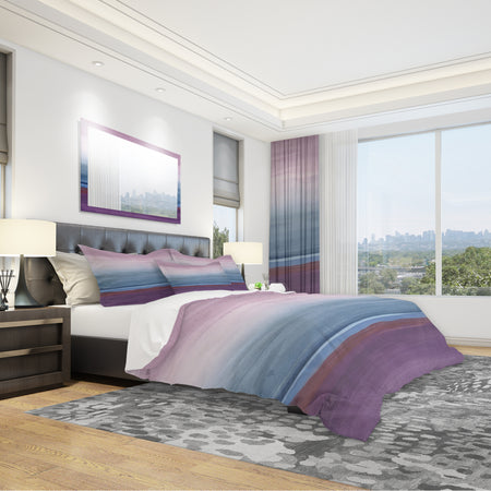 Purple Rock landscape III - Geometric Duvet Cover Set