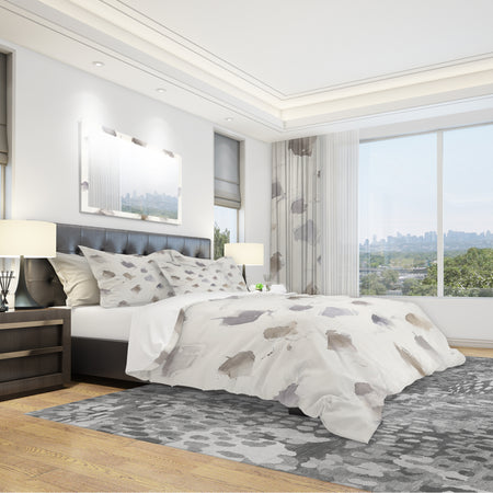 Brown Nougat - Geometric Duvet Cover Set