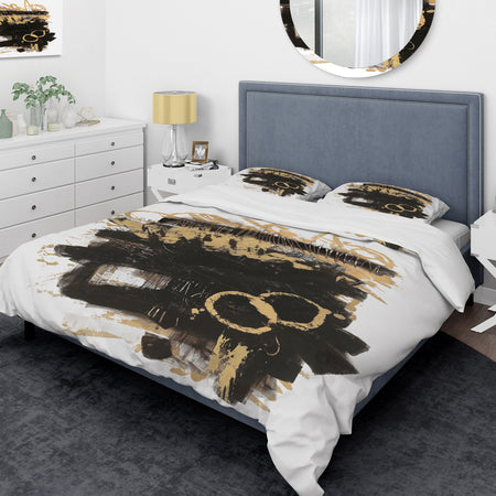 Gold and Black drift II - Glam Duvet Cover Set