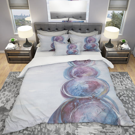Purple Starting Over I - Geometric Duvet Cover Set
