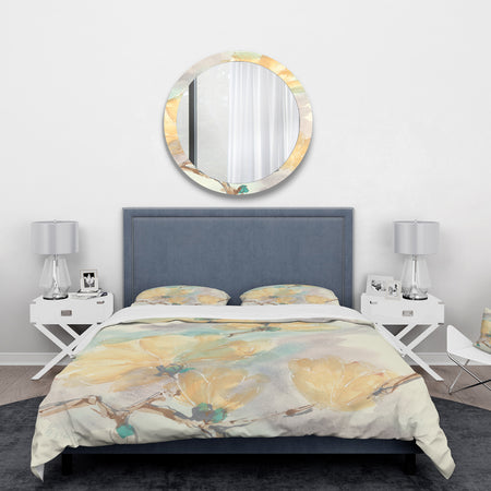 Magnolias in White II - Traditional Duvet Cover Set