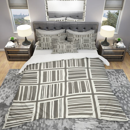 Minimalist Graphics I - Geometric Duvet Cover Set