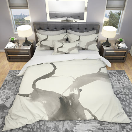 minimal geometric Gesture II - Geometric Duvet Cover Set
