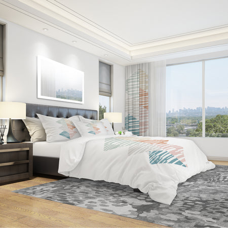 Watercolor Geometric Triangle II - Geometric Duvet Cover Set