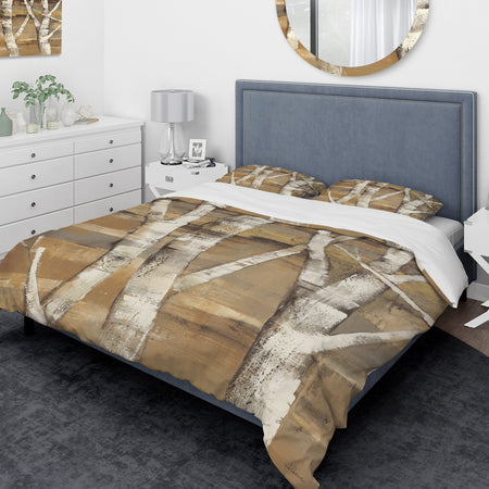 Natural Birch Forest II - Traditional Duvet Cover Set