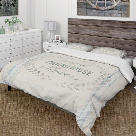 Farmhouse Florals VIII - Farmhouse Duvet Cover Set