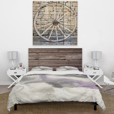 Watercolor Minimal Purple Tones II - Cottage Duvet Cover Set