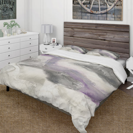 Watercolor Minimal Purple Tones II - Cottage Duvet Cover Set
