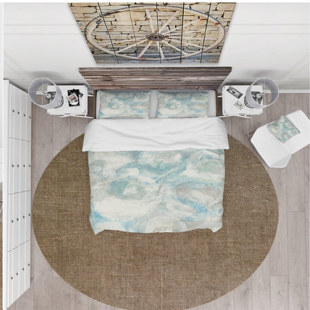 Pale Blue Shade III - Farmhouse Duvet Cover Set