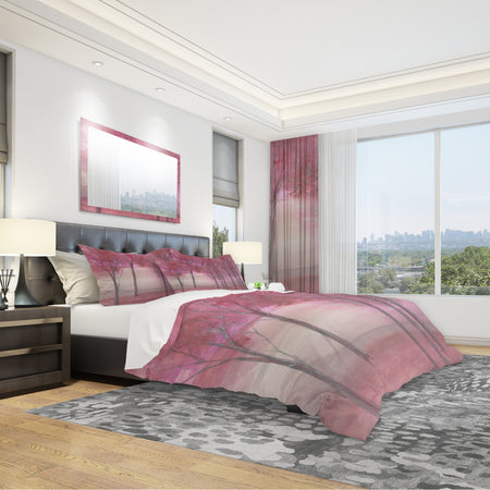 Shabby Pink Under the Trees - Shabby Duvet Cover Set