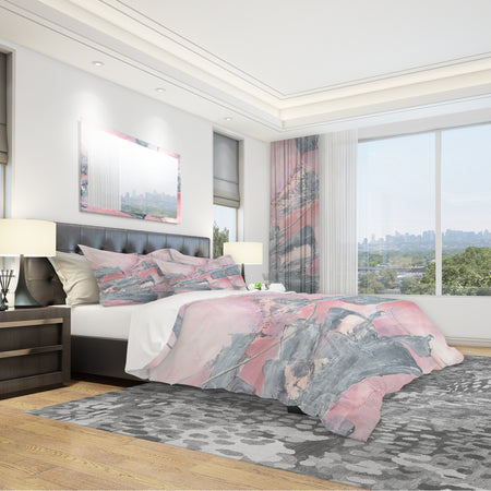 Durty Shabby Pink Blush III - Shabby Duvet Cover Set