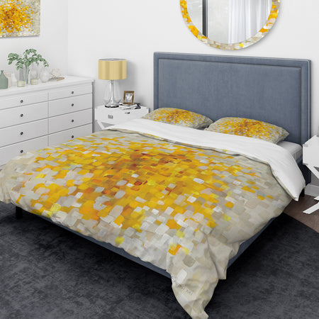 Glam Yellow Explosion Blocks - Glam Duvet Cover Set