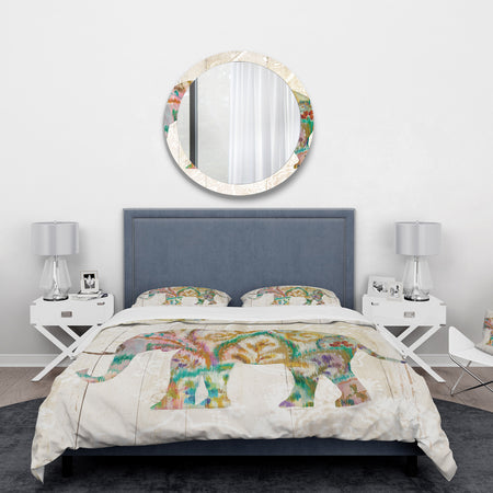 Boho Paisley Elephant II vII - Traditional Duvet Cover Set