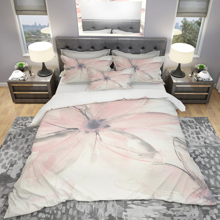 Pink Shabby Floral II - Shabby Duvet Cover Set