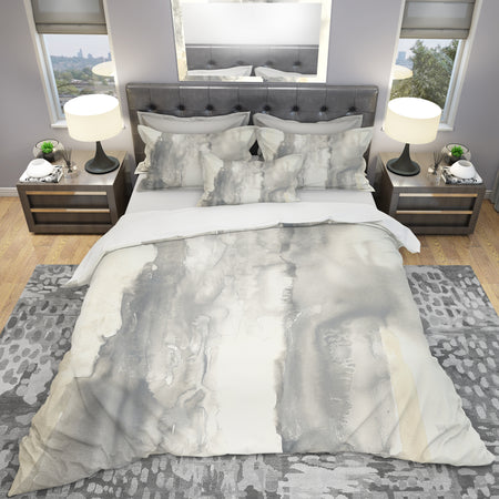 Gold Glamour Direction I - Geometric Duvet Cover Set