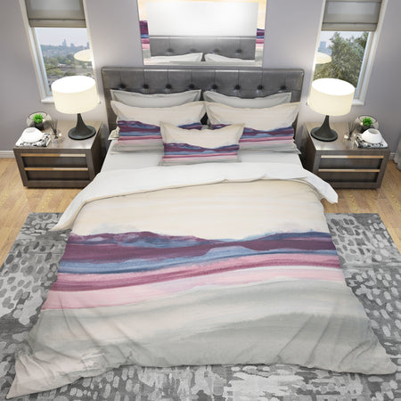 Shabby Watercolor on Purple I - Shabby Duvet Cover Set