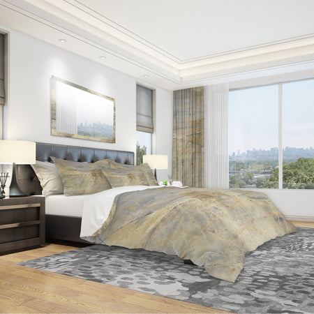 Geometric Cream Block I - Geometric Duvet Cover Set