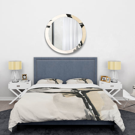 Creamy Tan Form I - Glam Duvet Cover Set