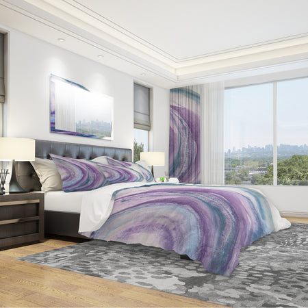 Watercolor Geode I - Geometric Duvet Cover Set