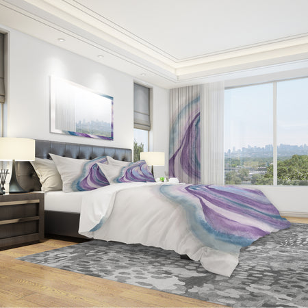 Watercolor Geode II - Geometric Duvet Cover Set