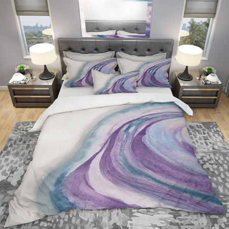Watercolor Geode II - Geometric Duvet Cover Set