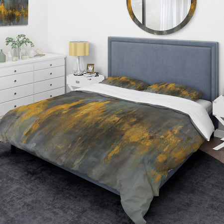 Black and Gold Glam Abstract - Glam Duvet Cover Set