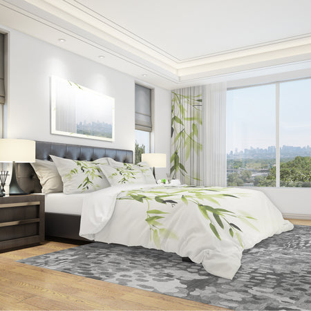 Simplist Bamboo Leaves I - Cottage Duvet Cover Set