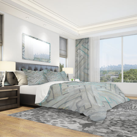 Lost in Geometric Element - Geometric Duvet Cover Set