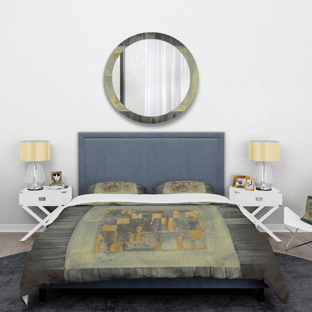 Gold Geometric Tapestry II - Glam Duvet Cover Set