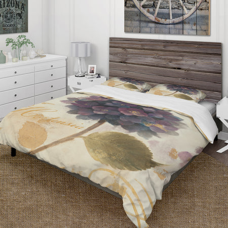 Abundant Hydrangea Flower I - Cottage Duvet Cover Set