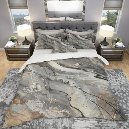 Fire and Ice Minerals V - Geometric Duvet Cover Set