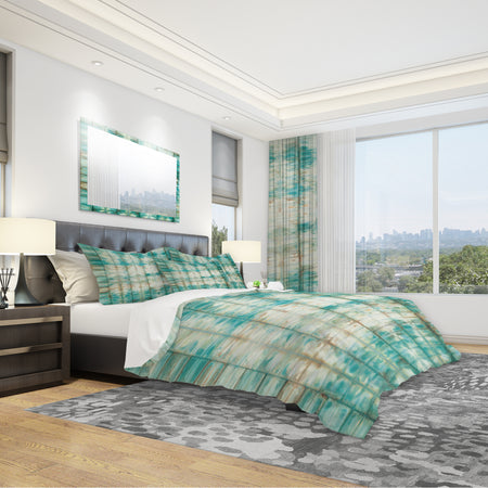 Blue diamonds minimal geometric II - Geometric Duvet Cover Set