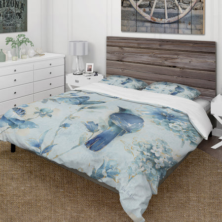 Indigold Watercolor Flower III - Cottage Duvet Cover Set