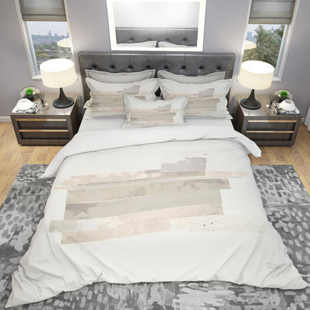 Geometric Neutral Form II - Geometric Duvet Cover Set