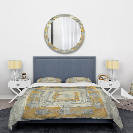 Gold Glam on Grey Tapestry I - Glam Duvet Cover Set