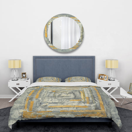 Gold Glam on Grey Tapestry II - Glam Duvet Cover Set