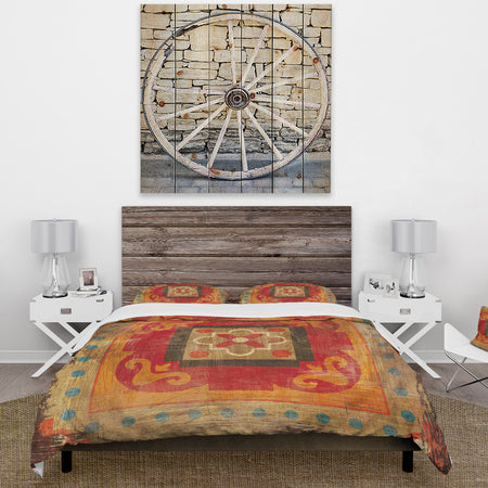 Moroccan Orange Tiles Collage II - Cottage Duvet Cover Set