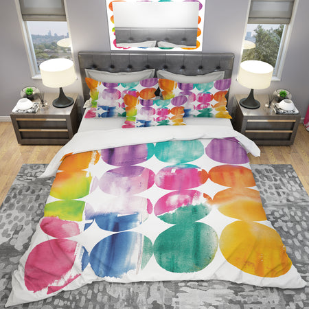 Circle Abstract Colorfields - Geometric Duvet Cover Set