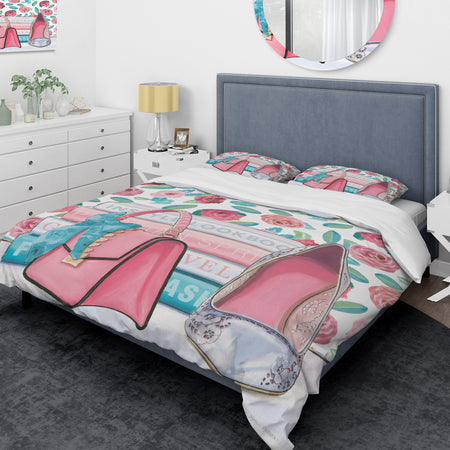 Pink Fashion high heels I - Glam Duvet Cover Set