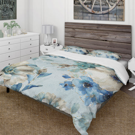 Indigold Watercolor Lovely bird III - Cottage Duvet Cover Set