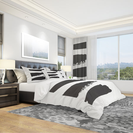 Black and White Geometric Company II - Geometric Duvet Cover Set