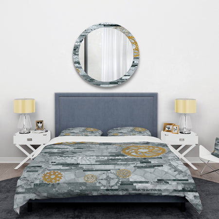 Modern Gold Timetable II - Glam Duvet Cover Set