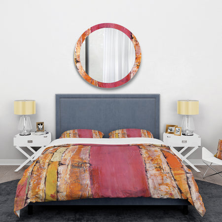 Glamorous Composition of Red and Gold - Glam Duvet Cover Set