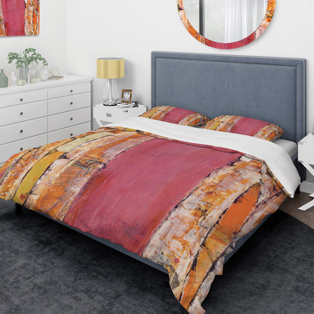 Glamorous Composition of Red and Gold - Glam Duvet Cover Set