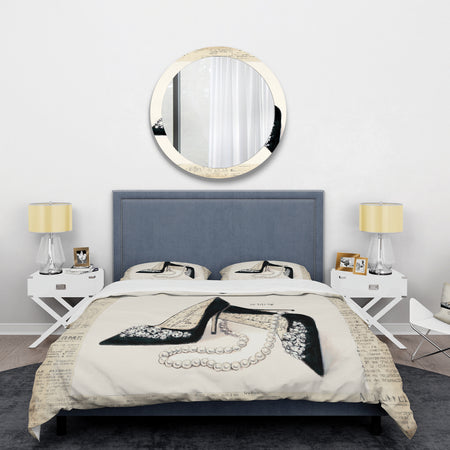 Glamorous Black Diamond Stiletto I - Glam Duvet Cover Set