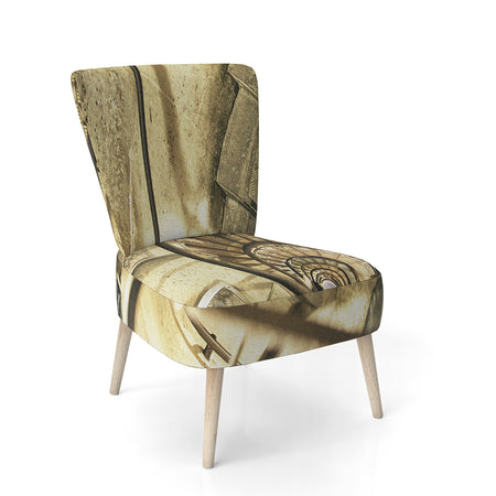 Architectural Detail Of Paris In Winter - Upholstered Mid-Century Accent Chair