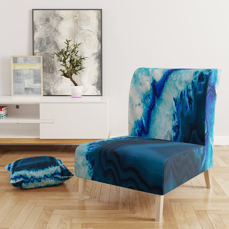 Brazilian Thunder Egg - Upholstered Mid-Century Accent Chair