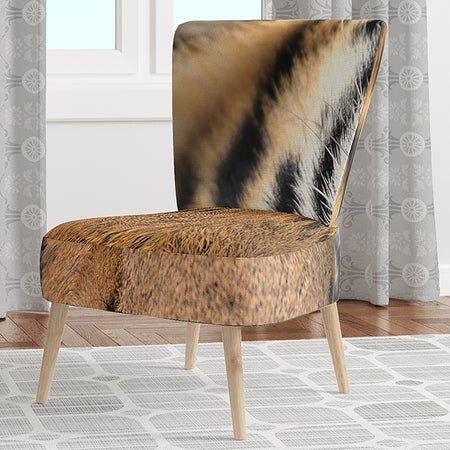 Bengal Tiger Eyes - Upholstered Modern Accent Chair