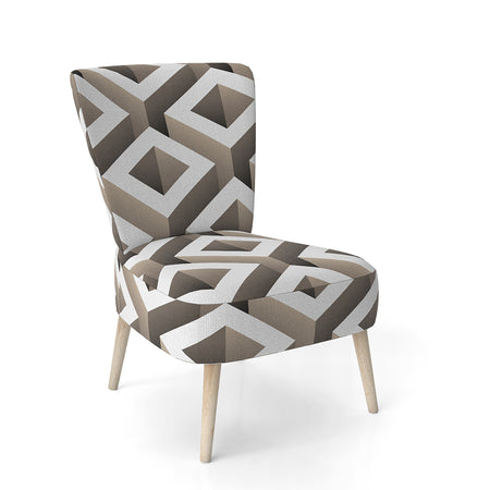 Boxes Illustration - Upholstered Scandinavian Accent Chair